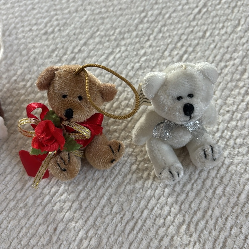 Mini bears and dog ornaments stuffed animal bundle